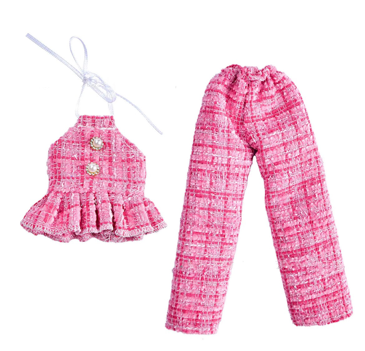 Fit BB type Dolls, Textured 2-3 Piece Pant Suit Set for Made to Move type Regular  Dolls