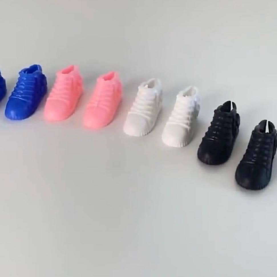 Doll Sneakers, Fashion Doll Shoes, 8 Pair