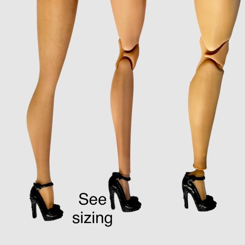 Fashion Doll Black Shoes, Boots, High Heels, 1:6 Scale