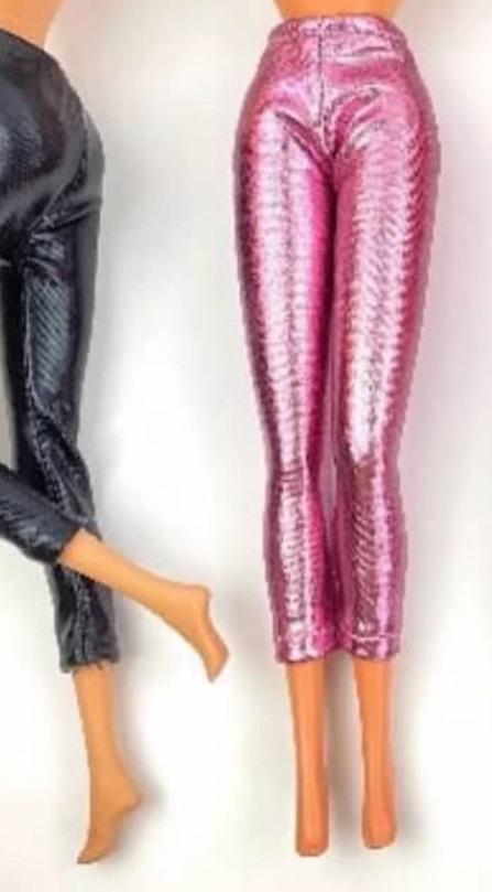 Fashion Doll Metallic Spandex Pants, Multiple Candy Colors
