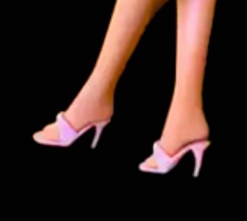 Vintage Look Clear Mules: Vintage Reproduction Fashion Doll Shoes