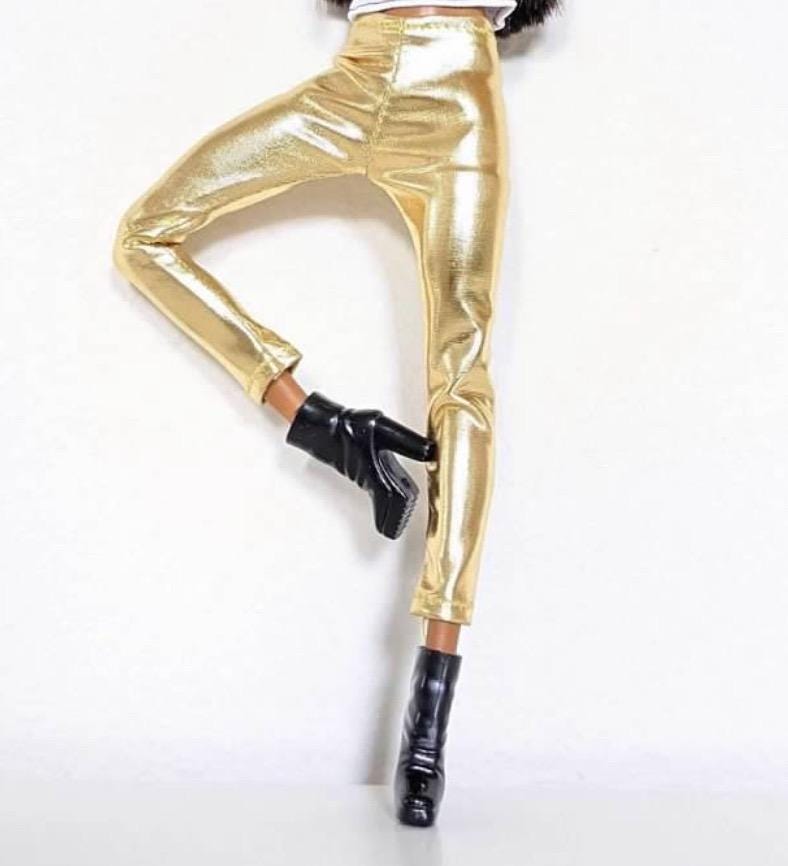 Fashion Doll Metallic Spandex Pants, Multiple Candy Colors