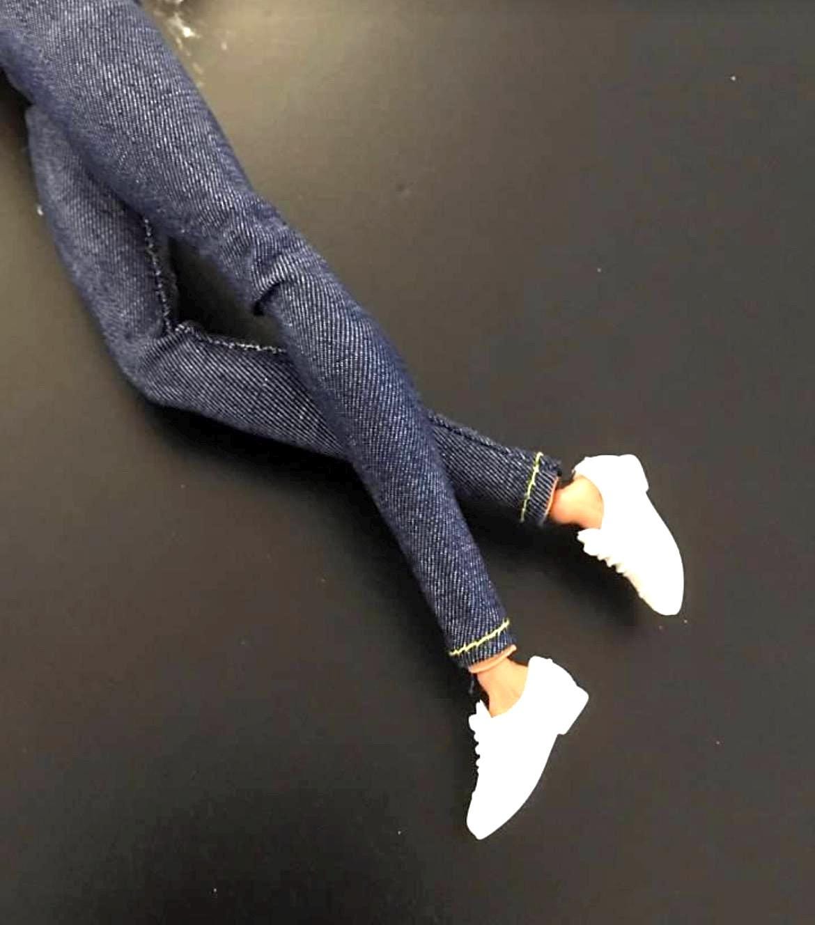 Doll Denim Skinny Jeans with White Shoes - Fits 11.5" Fashion Dolls, MTM