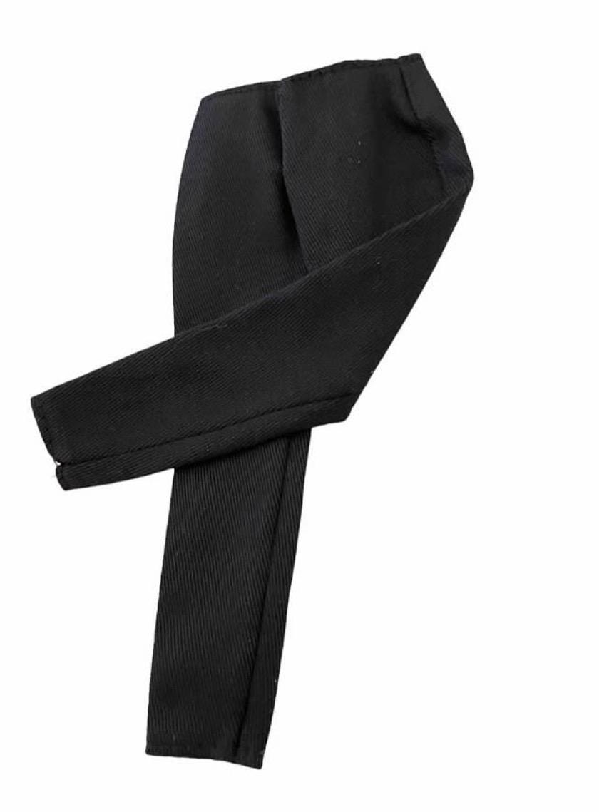 Curvy Doll Clothes: Black Pants, Pink Coat, Curvy boots - 1:6 Scale