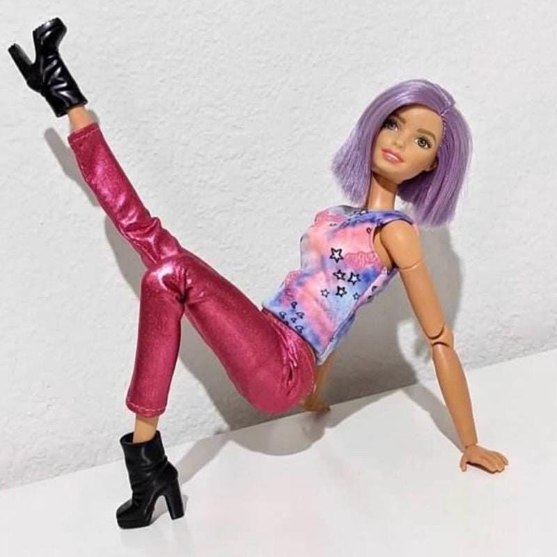 Fashion Doll Metallic Spandex Pants, Multiple Candy Colors