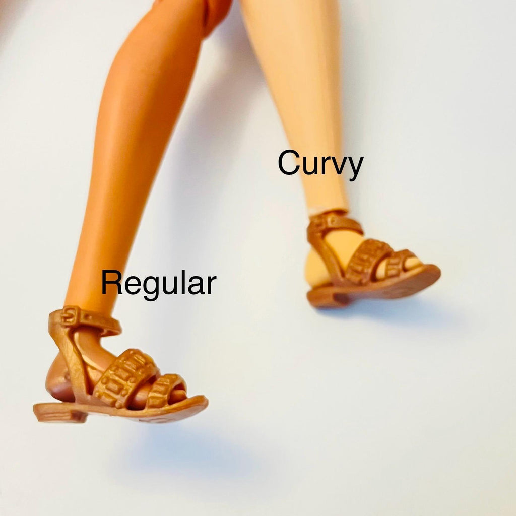 Curvy Doll Sandals: Fits MTM Flat Feet Dolls