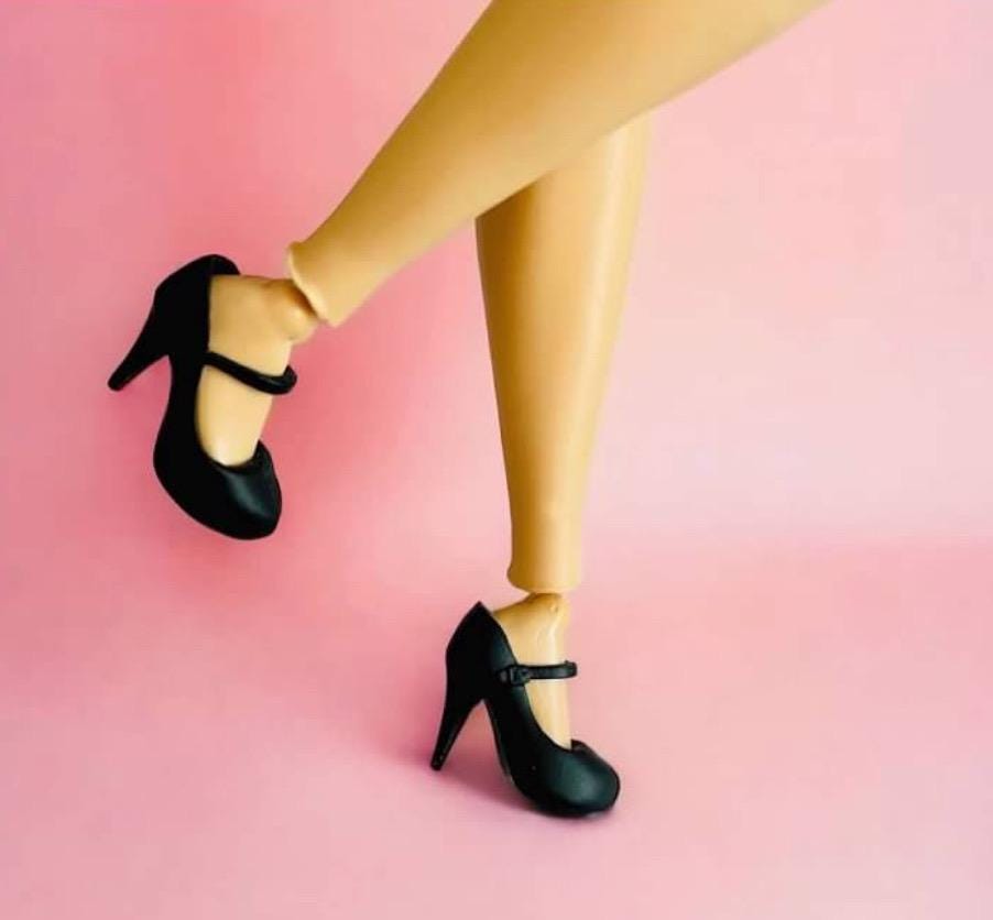 MTM Curvy Fashion Doll High Heel Shoes, 1:6 Scale Fashion Doll, Made to Move