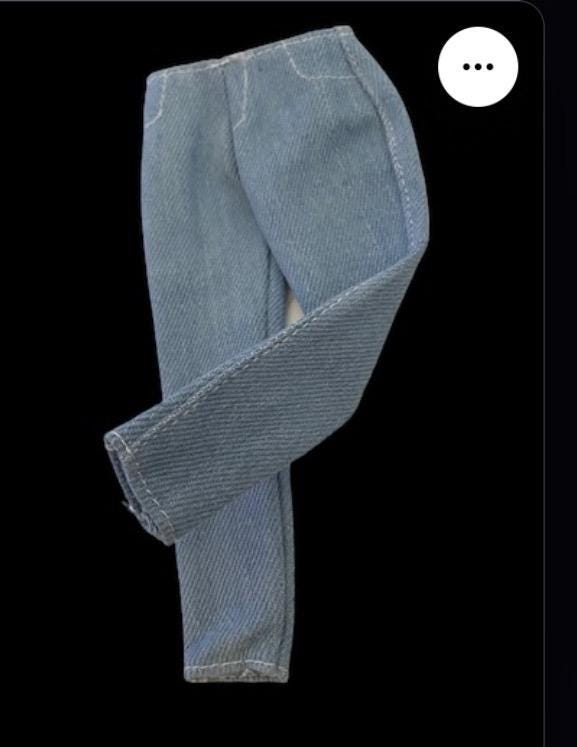 Curvy Doll Denim Jeans Outfit: Rainbow Top