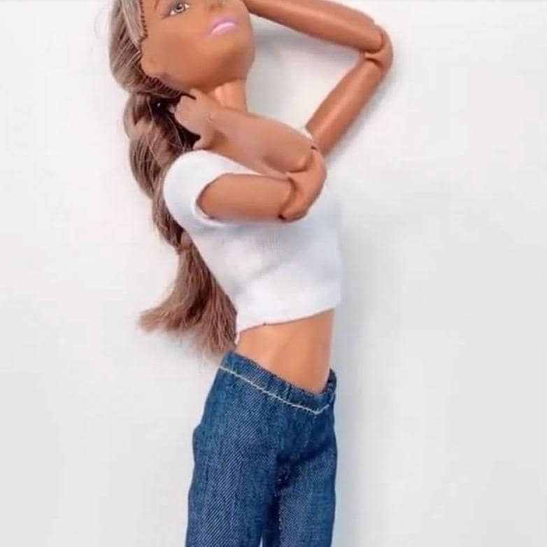 Doll Denim Skinny Jeans with White Shoes - Fits 11.5" Fashion Dolls, MTM