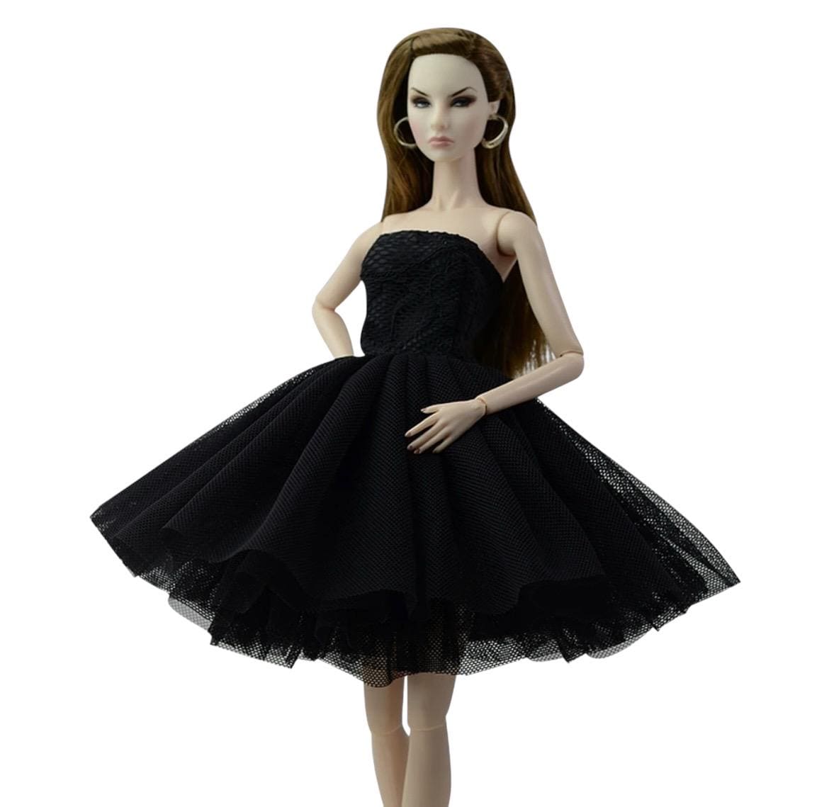 Fashion Doll Evening Gown: Luscious Layers Tafetta Dress with Shoes