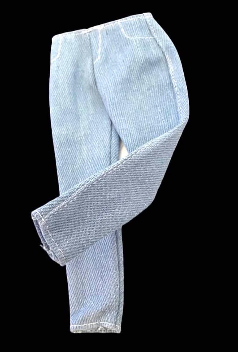 Curvy Doll Denim Jeans Outfit: Rainbow Top