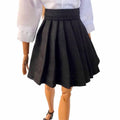 Pleated Doll Skirt: 1/6 Scale Black White  Clothing