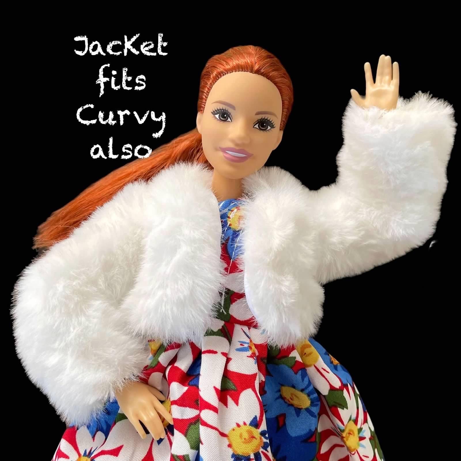 Faux Fur Doll Jacket Outfit: Fits 11.5" Fashion Dolls