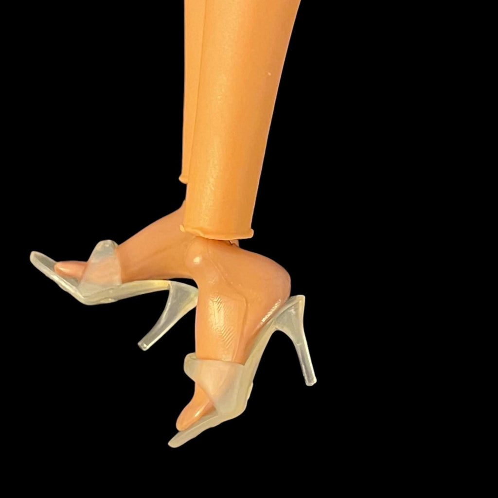 Vintage Look Clear Mules: Vintage Reproduction Fashion Doll Shoes