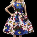 Fashion Doll Dress, Floral Outfit, Fits Curvy and Regular Dolls