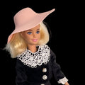 Black Velvet Fashion Doll Outfit: Embroidered Suit, Ruffled Sleeves