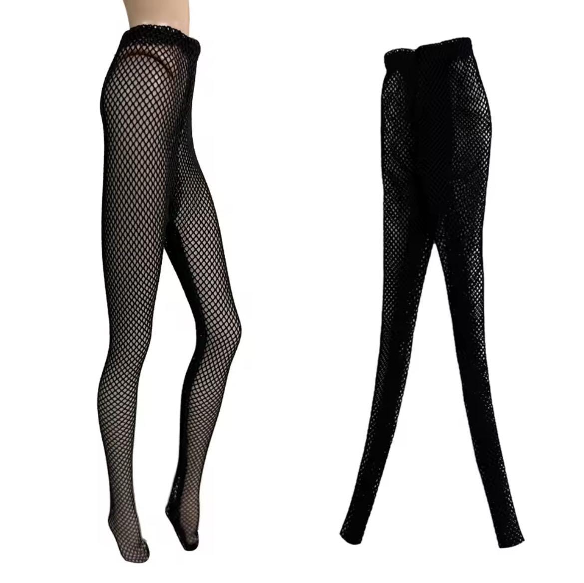 Doll Pantyhose Fishnet Tights for 1:6 Fashion Doll Curvy and Regular Type Dolls
