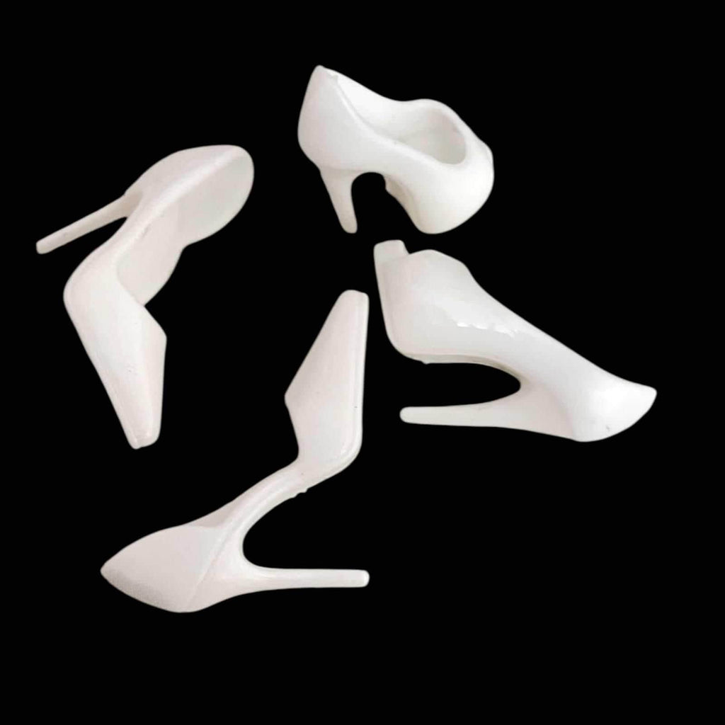 Black & White High Heel Doll Shoes - Fashion Royalty, Curvy, Made to Move