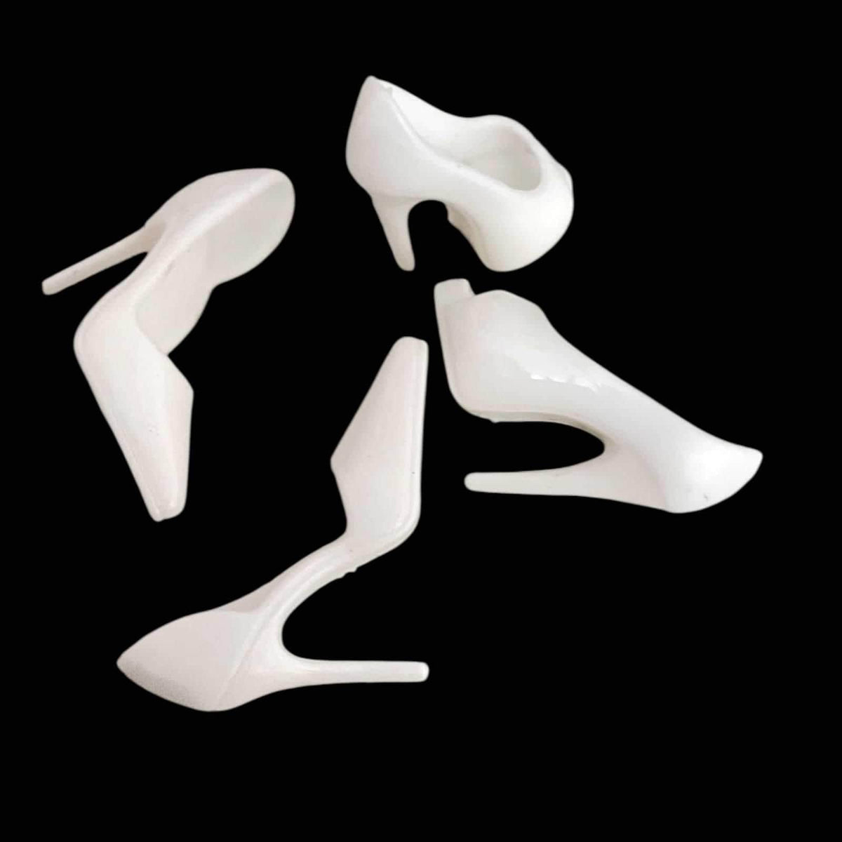 Black & White High Heel Doll Shoes - Fashion Royalty, Curvy, Made to Move