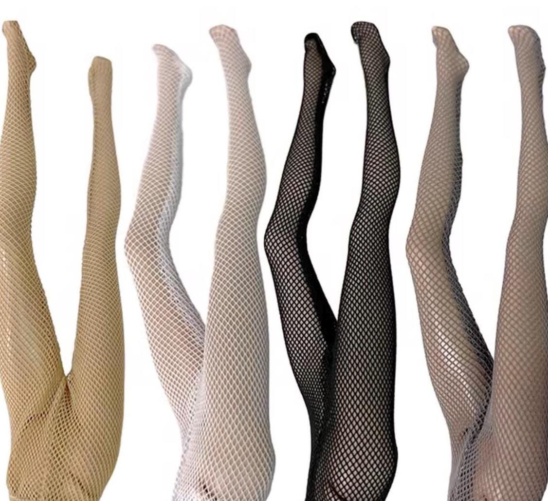 Doll Pantyhose Fishnet Tights for 1:6 Fashion Doll Curvy and Regular Type Dolls