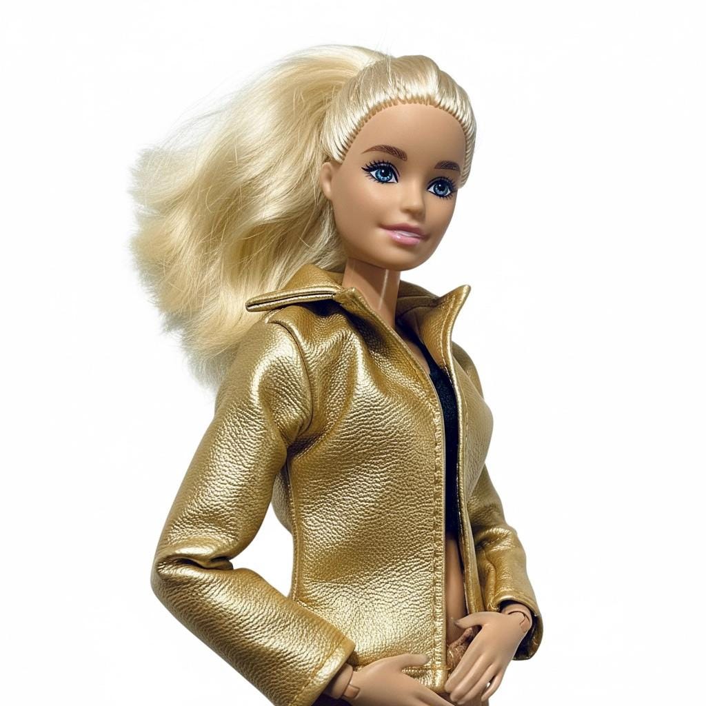 Fashion Doll 1:6 Scale Faux Leather Jacket, Boot, Purse, Accessories