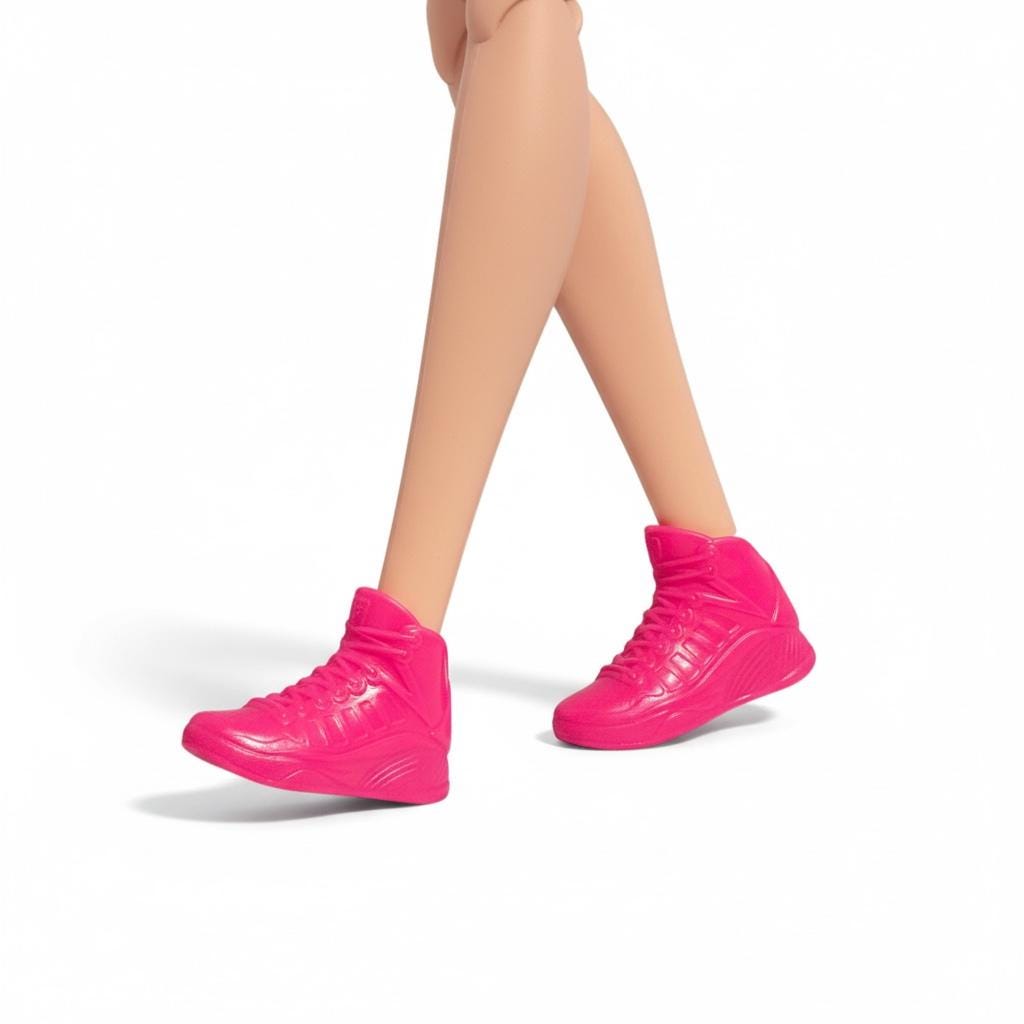 Doll High Top Sneakers: Regular Fashion Doll Shoes, Set of 4
