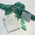 Fashion Doll Outfit - Pink Plaid Jacket, Skirt, Top & Heels - 1:6 Scale