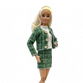 Fashion Doll Outfit - Pink Plaid Jacket, Skirt, Top & Heels - 1:6 Scale