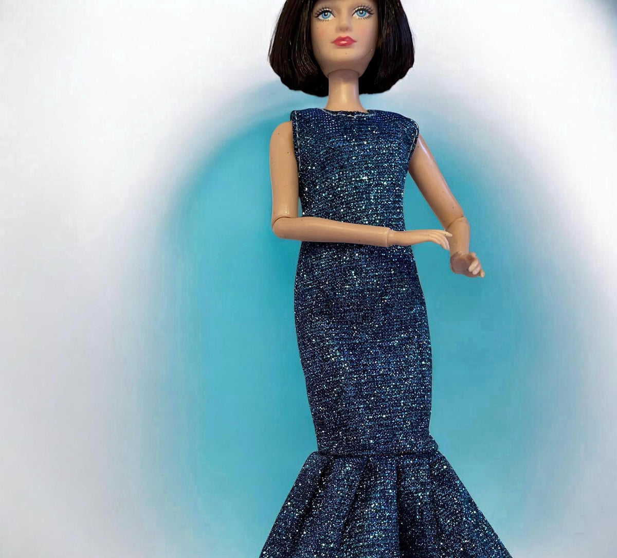 Sparkle Evening Dress: MTM Fashion Doll Clothes, 1:6 Scale