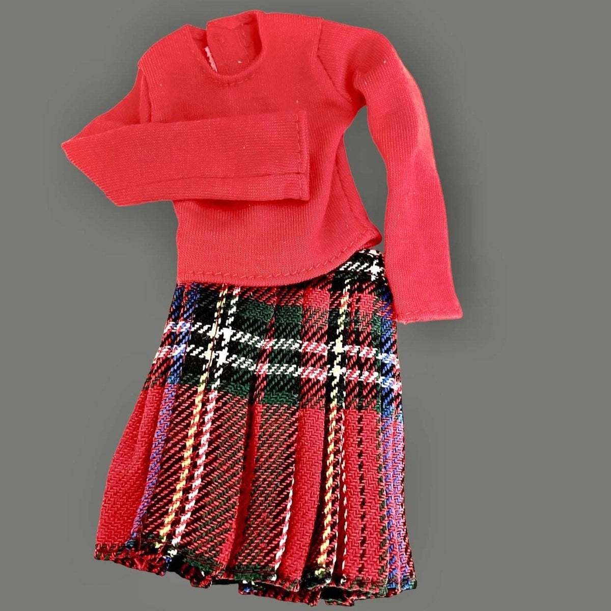 Pleated Doll Skirt: 1/6 Scale Floral Clothing