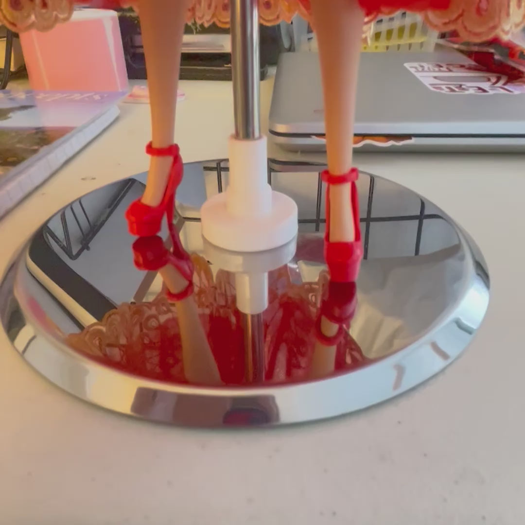 Vintage Style Red Taffeta Cocktail Dress - Refurbished Reclaimed Barbie Doll (2015)with Red Shoes