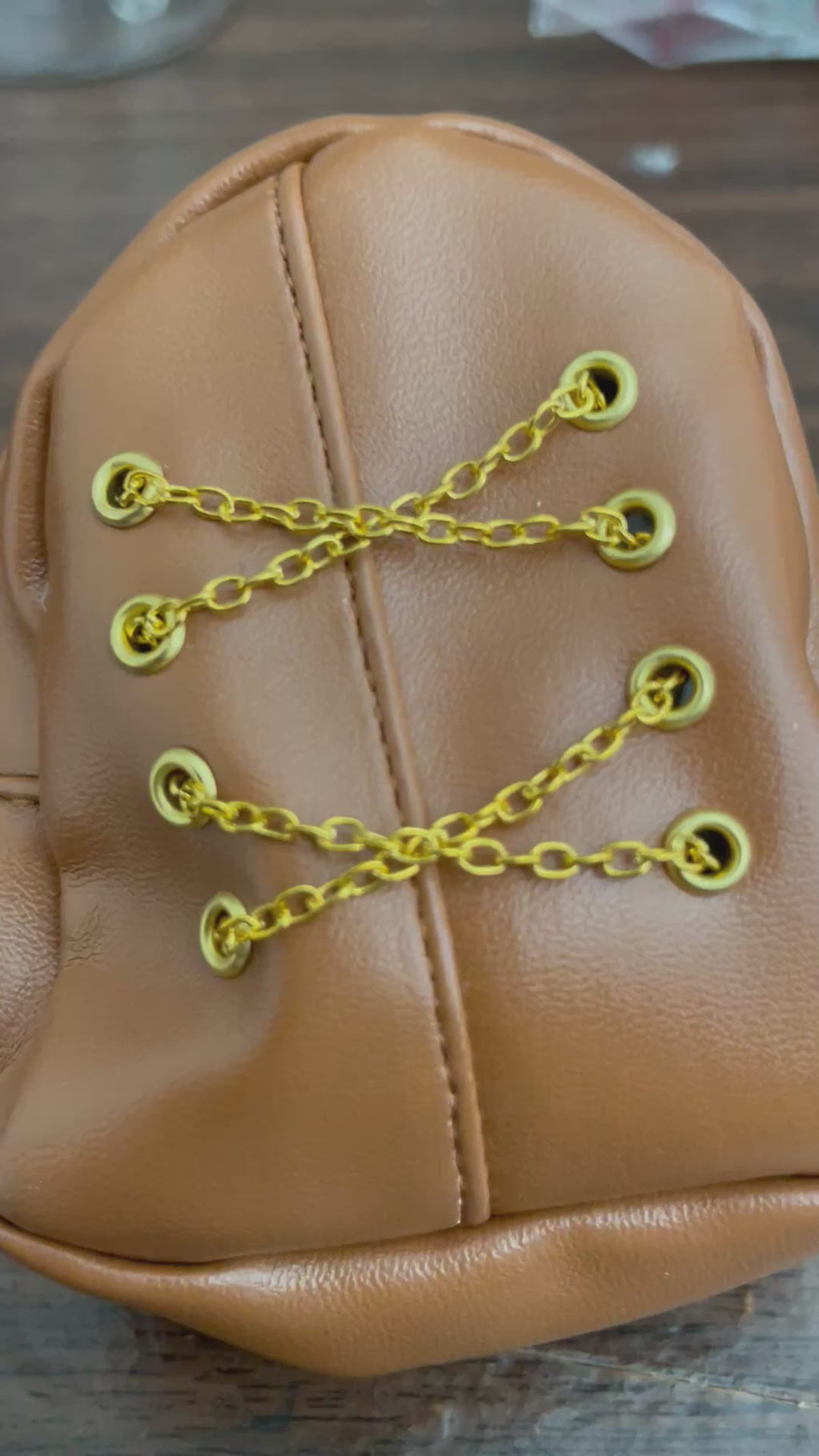 Mini Backpack PURSE Charms, Faux Leather Bag, (not for dolls to big)