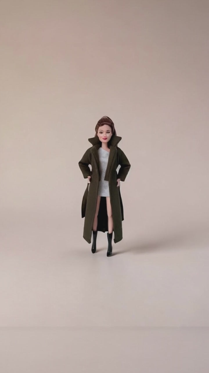 11.5" Doll Winter Coats, MTM Curvy/Regular Fit, 1/6 Scale dolls