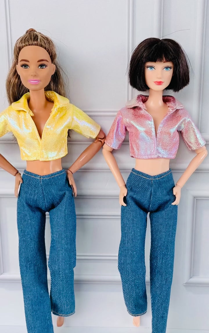Fashion Doll Crop Jacket and Jeans Set for 11.5" Dolls