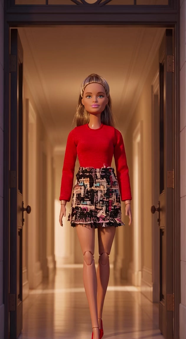 1:6 Scale, Regular Fashion Doll Clothes – Textured Skirts, Tops & Shoes