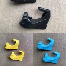 Gold Curvy Doll High Heels: MTM BJD Shoes, Assorted Colors